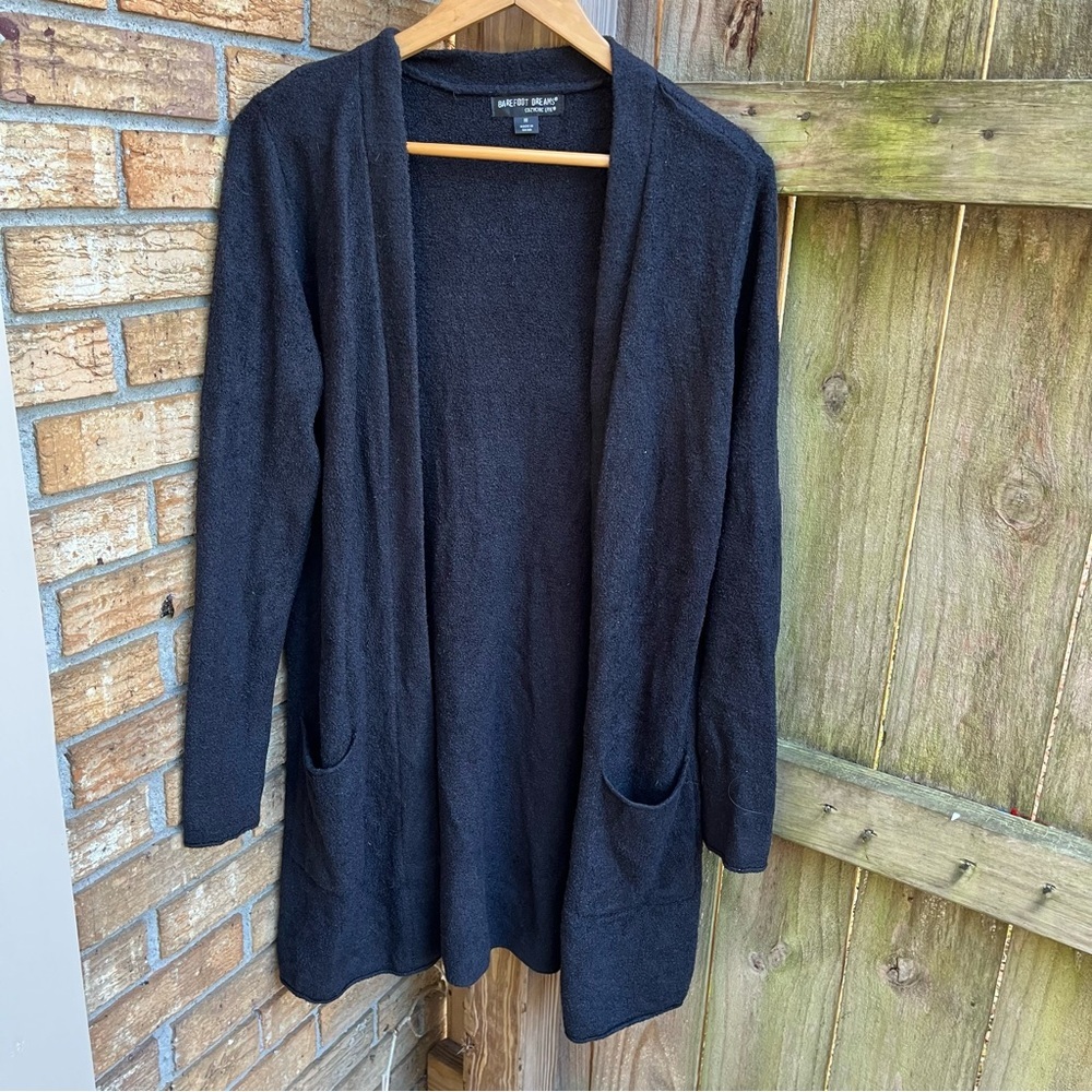Barefoot Dreams Black Open Cardigan